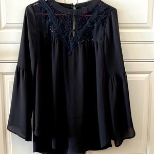 Express Black flare blouse